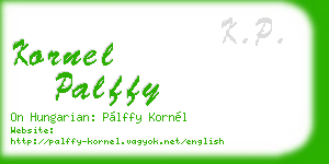 kornel palffy business card