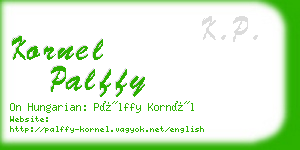 kornel palffy business card